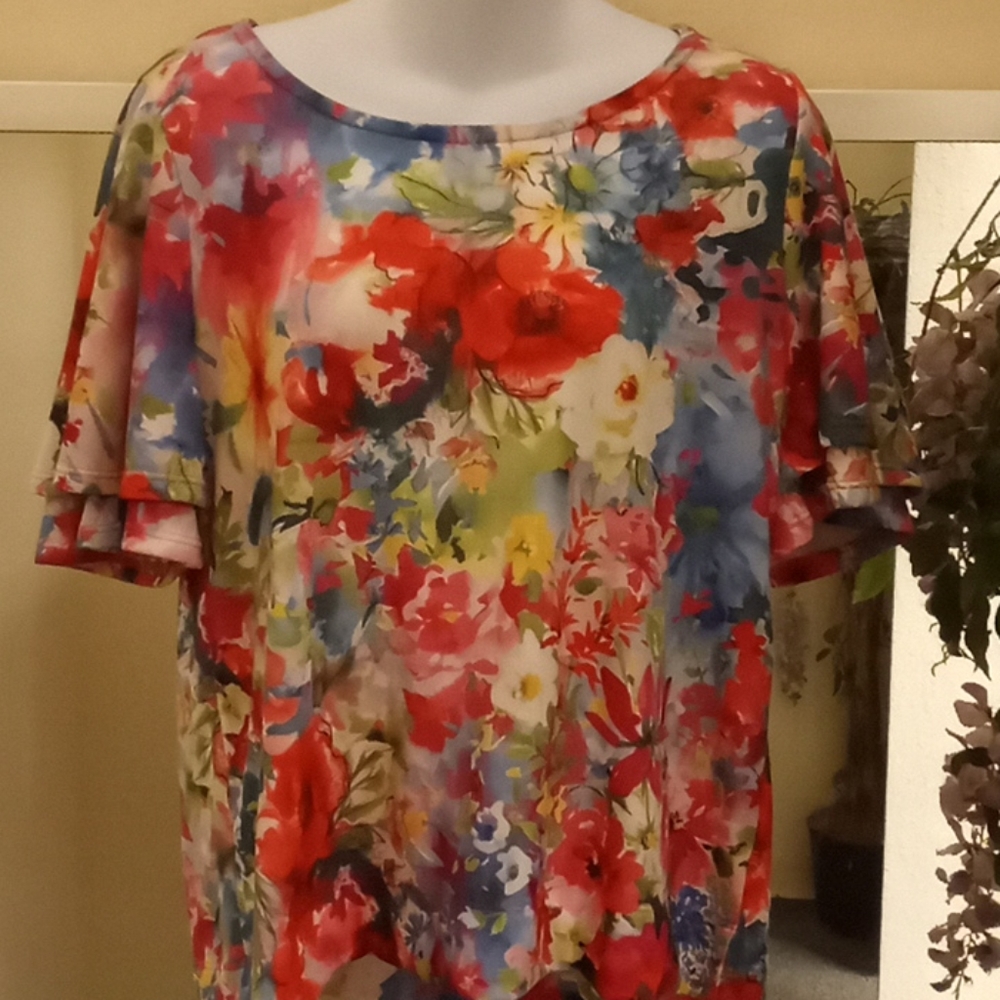Soft Surroundings Floral Knit Top
